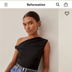 Reformation black knit top